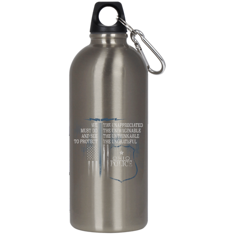 Ohio Police 23624 Stainless Steel Silver Water Bottle