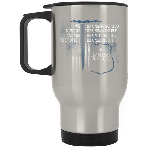 Ohio Police Travel Mug XP8400S Silver Stainless Travel Mug