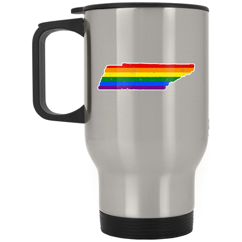 Tennessee Rainbow Flag LGBT Community Pride LGBT Shirts  XP8400S Silver Stainless Travel Mug