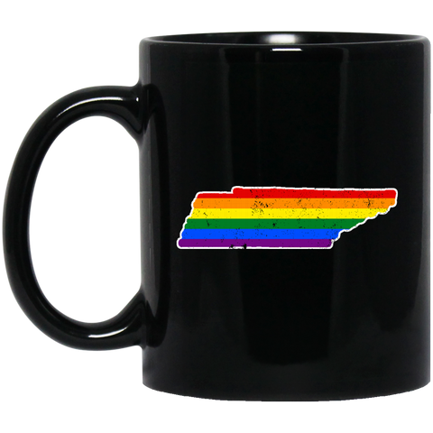 Tennessee Rainbow Flag LGBT Community Pride LGBT Shirts  BM11OZ 11 oz. Black Mug