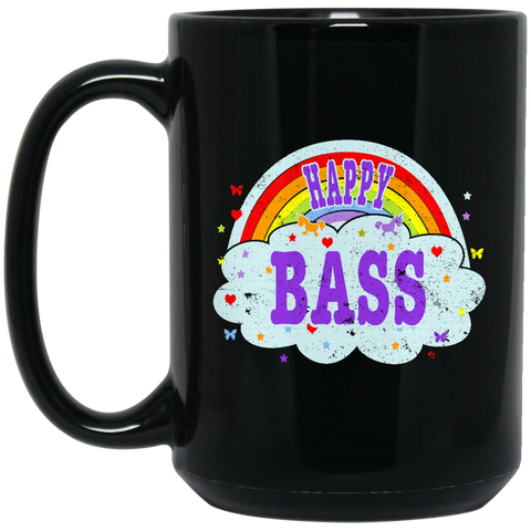 Funny-Happy-Bass-Player-T-Gift-Bassist-Gift  BM15OZ 15 oz. Black Mug