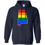 Alabama Rainbow Flag LGBT Community Pride LGBT Shirts  G185 Gildan Pullover Hoodie 8 oz.