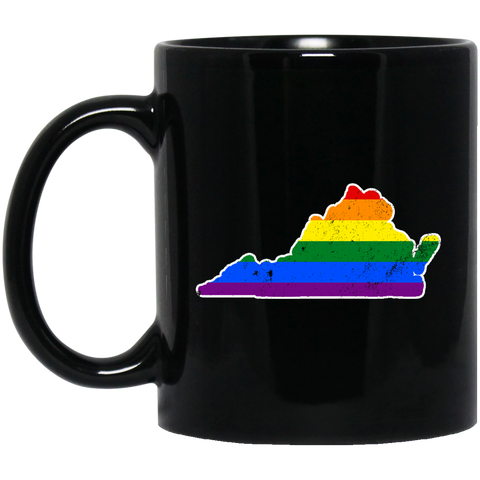 Virginia Rainbow Flag LGBT Community Pride LGBT Shirts  BM11OZ 11 oz. Black Mug