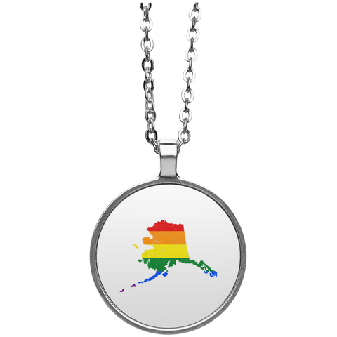 Alaska Rainbow Flag LGBT Community Pride LGBT Shirts  UN4686 Circle Necklace