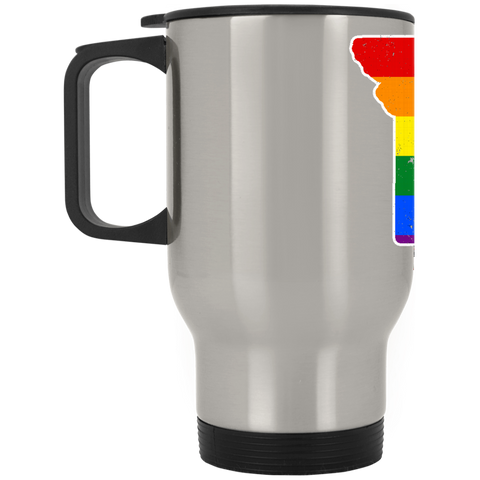 Missouri Rainbow Flag LGBT Community Pride LGBT Shirts XP8400S Silver Stainless Travel Mug