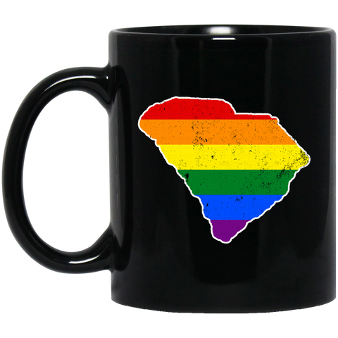 South Carolina Rainbow Flag LGBT Community Pride LGBT Shirts  BM11OZ 11 oz. Black Mug
