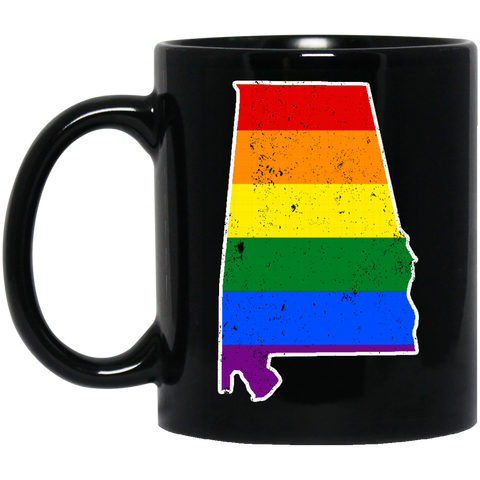 Alabama Rainbow Flag LGBT Community Pride LGBT Shirts  BM11OZ 11 oz. Black Mug