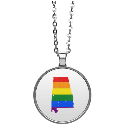 Alabama Rainbow Flag LGBT Community Pride LGBT Shirts  UN4686 Circle Necklace