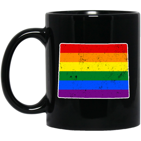 Wyoming Rainbow Flag LGBT Community Pride LGBT Shirts  BM11OZ 11 oz. Black Mug