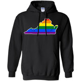 Virginia Rainbow Flag LGBT Community Pride LGBT Shirts  G185 Gildan Pullover Hoodie 8 oz.