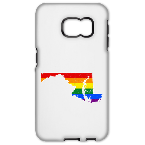 Maryland Rainbow Flag LGBT Community Pride LGBT Shirts  Samsung Galaxy S6 Edge Tough