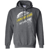 Run Like A Girl Try Keep Up Running Gag Gift  G185 Gildan Pullover Hoodie 8 oz.