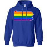 Pennsylvania Rainbow Flag LGBT Community Pride LGBT Shirts  G185 Gildan Pullover Hoodie 8 oz.