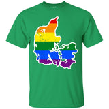 Denmark Rainbow Flag LGBT Community Pride LGBT Shirts