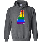 New Hampshire Rainbow Flag LGBT Community Pride LGBT Shirt  G185 Gildan Pullover Hoodie 8 oz.