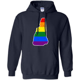 New Hampshire Rainbow Flag LGBT Community Pride LGBT Shirt  G185 Gildan Pullover Hoodie 8 oz.