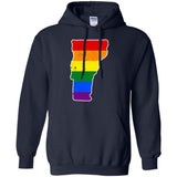 Vermont Rainbow Flag LGBT Community Pride LGBT Shirts  G185 Gildan Pullover Hoodie 8 oz.