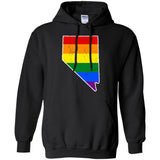 Nevada Rainbow Flag LGBT Community Pride LGBT Shirts  G185 Gildan Pullover Hoodie 8 oz.