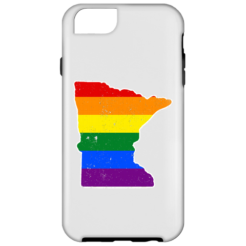 Minnesota Rainbow Flag LGBT Community Pride LGBT Shirts  iPhone 6 Tough Case