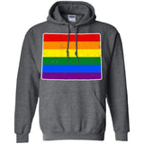 Wyoming Rainbow Flag LGBT Community Pride LGBT Shirts  G185 Gildan Pullover Hoodie 8 oz.