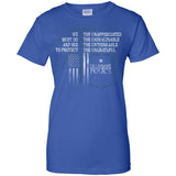 Delaware Police Support Law Enforcement The Unappreciated  G200L Gildan Ladies' 100% Cotton T-Shirt