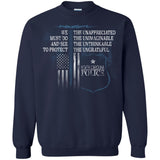 North Carolina Police Shirt Police Gifts Police Officer Gifts  G180 Gildan Crewneck Pullover Sweatshirt  8 oz.