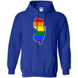 New Jersey Rainbow Flag LGBT Community Pride LGBT Shirts  G185 Gildan Pullover Hoodie 8 oz.