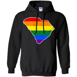 South Carolina Rainbow Flag LGBT Community Pride LGBT Shirts  G185 Gildan Pullover Hoodie 8 oz.