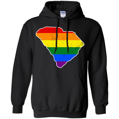 South Carolina Rainbow Flag LGBT Community Pride LGBT Shirts  G185 Gildan Pullover Hoodie 8 oz.