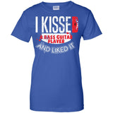 Kissed A Bass Guitar Player Liked It Bass Player WIfe  G200L Gildan Ladies' 100% Cotton T-Shirt
