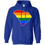 South Carolina Rainbow Flag LGBT Community Pride LGBT Shirts  G185 Gildan Pullover Hoodie 8 oz.