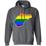 West Virginia Rainbow Flag LGBT Community Pride LGBT Shirts  G185 Gildan Pullover Hoodie 8 oz.