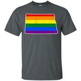 North Dakota Rainbow Flag LGBT Community Pride LGBT Shirts