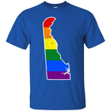 Delaware Rainbow Flag LGBT Community Pride LGBT Shirts