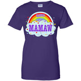 Happiest-Being-The Best Mamaw-T-Shirt  Ladies Custom 100% Cotton T-Shirt