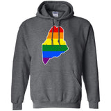 Maine Rainbow Flag LGBT Community Pride LGBT Shirts  G185 Gildan Pullover Hoodie 8 oz.