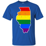 Illinois Rainbow Flag LGBT Community Pride LGBT Shirts
