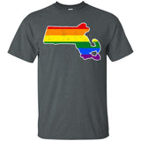 Massachusetts Rainbow Flag LGBT Community Pride LGBT Shirt