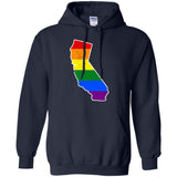 California Rainbow Flag LGBT Community Pride LGBT Shirts  G185 Gildan Pullover Hoodie 8 oz.