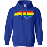 North Carolina Rainbow Flag LGBT Community Pride LGBT Shirt  G185 Gildan Pullover Hoodie 8 oz.