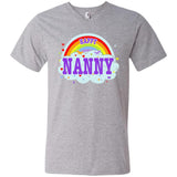 Happiest-Being-The Best Nanny-T-Shirt  Men's Printed V-Neck T