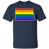 North Dakota Rainbow Flag LGBT Community Pride LGBT Shirts