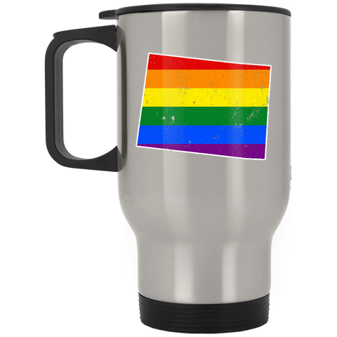 Colorado Rainbow Flag LGBT Community Pride LGBT Shirts  XP8400S Silver Stainless Travel Mug