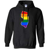 New Jersey Rainbow Flag LGBT Community Pride LGBT Shirts  G185 Gildan Pullover Hoodie 8 oz.