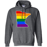 Minnesota Rainbow Flag LGBT Community Pride LGBT Shirts  G185 Gildan Pullover Hoodie 8 oz.