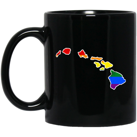 Hawaii Rainbow Flag LGBT Community Pride LGBT Shirts  BM11OZ 11 oz. Black Mug