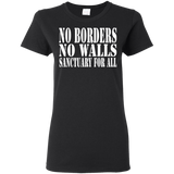 No Borders No Walls Sanctuary For All Sanctuary Cities Human Rights Shirt