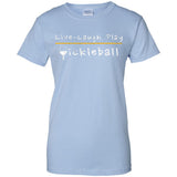 Live-Laugh-Play-Pickleball-Shirt Pickleball Gift  G200L Gildan Ladies' 100% Cotton T-Shirt