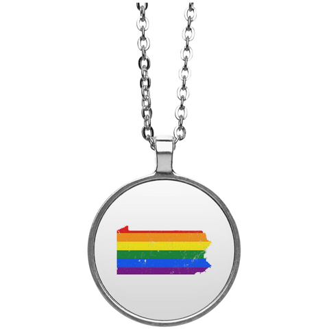 Pennsylvania Rainbow Flag LGBT Community Pride LGBT Shirts  UN4686 Circle Necklace