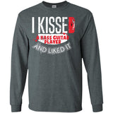 Kissed A Bass Guitar Player Liked It Bass Player WIfe  G240 Gildan LS Ultra Cotton T-Shirt